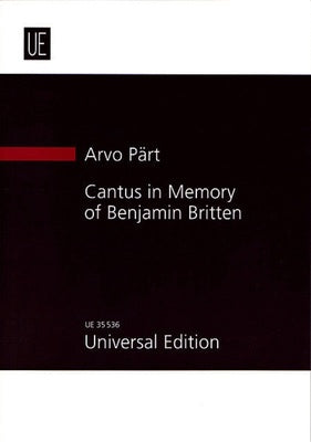 CANTUS IN MEMORY OF BENJAMIN BRITTEN STUDY SCORE