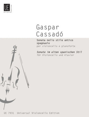 CASSADO - SONATA IN OLDEN SPANISH STYLE CELLO/PIANO