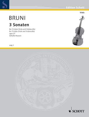BRUNI - 3 SONATAS OP 27 FOR 2 VIOLAS (VIOLA/CELLO)
