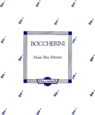 BOCCHERINI - MUSIC BOX MENUET VIOLA/PIANO