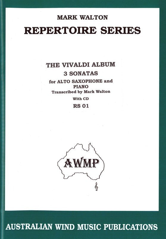 VIVALDI ALBUM ALTO SAX/PIANO BK/CD