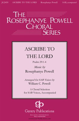 ASCRIBE TO THE LORD SAB