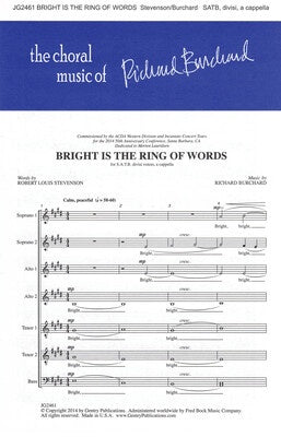 BRIGHT IS THE RING OF WORDS SSAATTBB A CAPPELLA