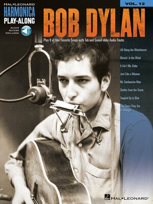 BOB DYLAN HARMONICA PLAYALONG V12 BK/OLA