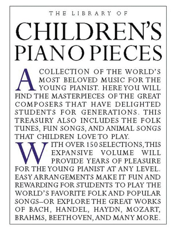 LIBRARY OF CHILDRENS PIANO PIECES