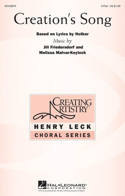 CREATIONS SONG 3 PART TREBLE