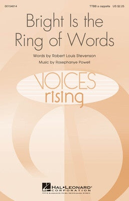 BRIGHT IS THE RING OF WORDS TTBB A CAPPELLA