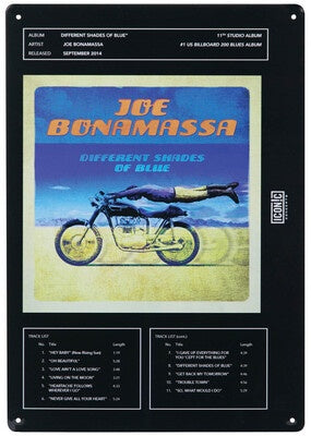 BONAMASSA TIN SIGN DIFFERENT SHADES OF BLUE