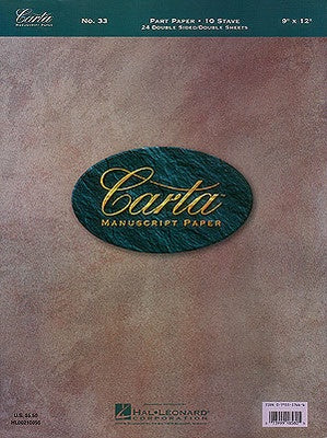 CARTA MANUSCRIPT 24 SHEETS 10 STAVE DOUBLE SIDED