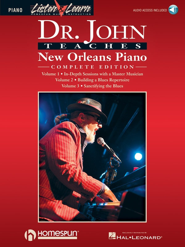 DR JOHN TEACHES NEW ORLEANS PIANO COMPLETE BK/OLA