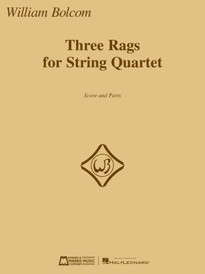 BOLCOM - THREE RAGS FOR STRING QUARTET SC/PTS