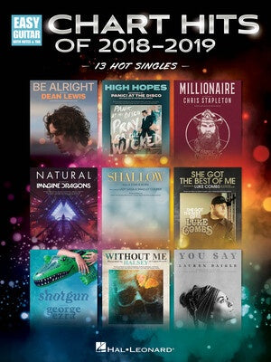 CHART HITS OF 2018-2019 EASY GUITAR NOTES & TAB