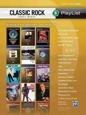 CLASSIC ROCK SHEET MUSIC PLAYLIST PVG