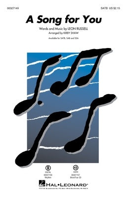 A SONG FOR YOU SATB