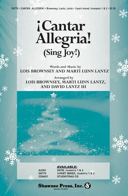 CANTAR ALLEGRIA SING JOY 3-PART MIXED TPTS 1 2