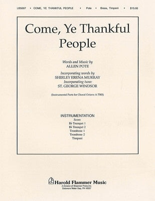 COME YE THANKFUL PEOPLE BRASS TIMP