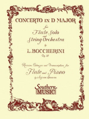 BOCCHERINI - CONCERTO D MAJOR OP 27 FOR FLUTE/PIANO (POD)