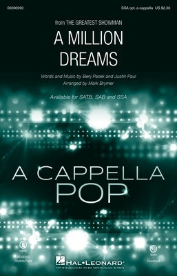 A MILLION DREAMS SSA OPT A CAPPELLA