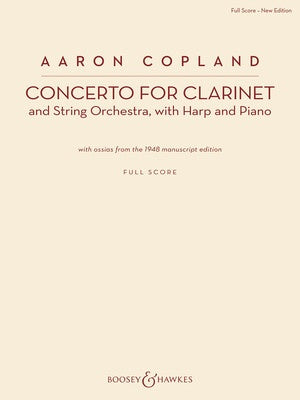 COPLAND - CONCERTO FOR CLARINET FULL SCORE