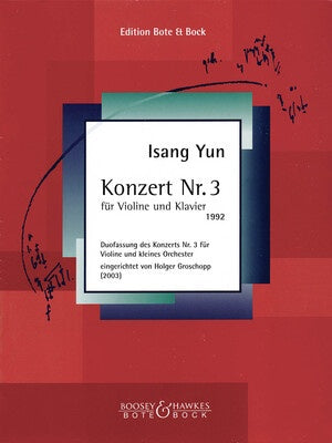 CONCERTO NO 3 FOR VIOLIN WITH PIANO REDUCTION