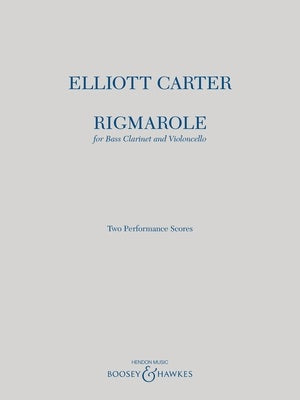 CARTER - RIGMAROLE BASS CLARINET/CELLO