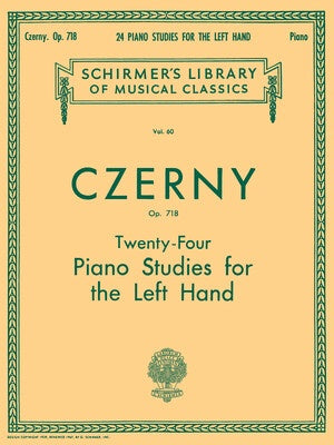 CZERNY - 24 STUDIES FOR LEFT HAND OP 718 PIANO