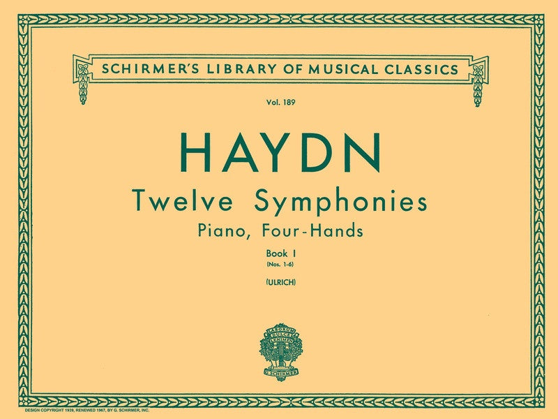 HAYDN - 12 SYMPONIES BK 1 NO 1-6 PIANO DUET