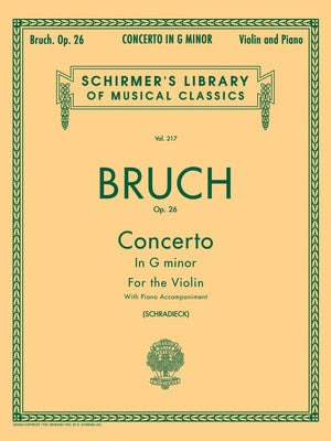 BRUCH - CONCERTO G MIN OP 26 VIOLIN/PIANO
