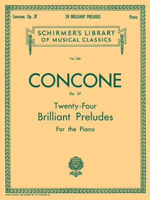 CONCONE - 24 PRELUDES OP 37 FOR PIANO