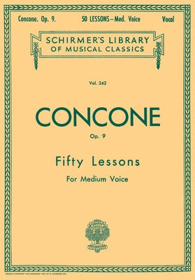 CONCONE - 50 LESSONS OP 9 MEDIUM VOICE