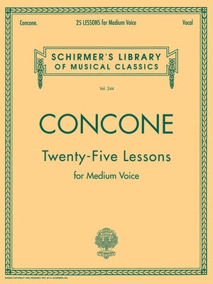 CONCONE - 25 LESSONS OP 10 MEDIUM VOICE