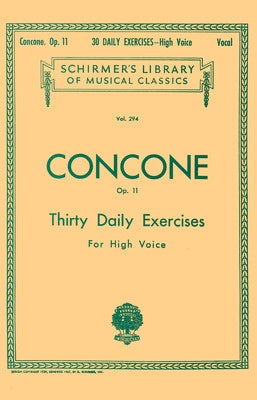 CONCONE - 30 DAILY EXERCISES OP 11 HIGH VOICE