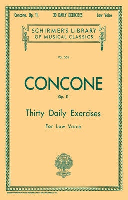 CONCONE - 30 DAILY EXERCISES OP 11 LOW VOICE