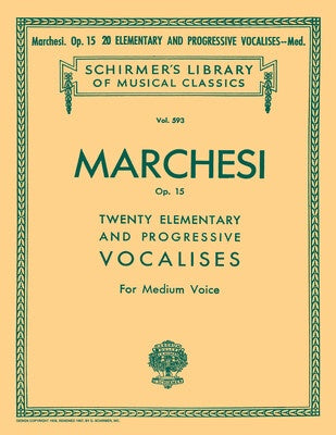 20 ELEMENTARY/PROGRESSIVE VOCALISES OP 15 MEDIUM