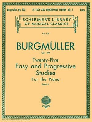 BURGMULLER - 25 EASY STUDIES OP 100 BK 2 PIANO
