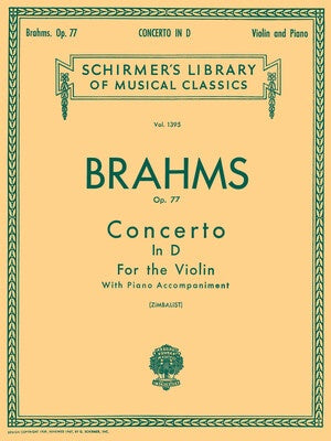 BRAHMS - CONCERTO D MAJOR OP 77 VIOLIN/PIANO