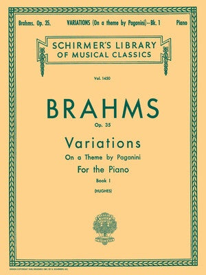 BRAHMS - VARIATIONS ON THEME PAGANINI OP 35 BK 1 PIANO