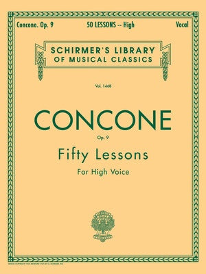 CONCONE - 50 LESSONS OP 9 HIGH VOICE