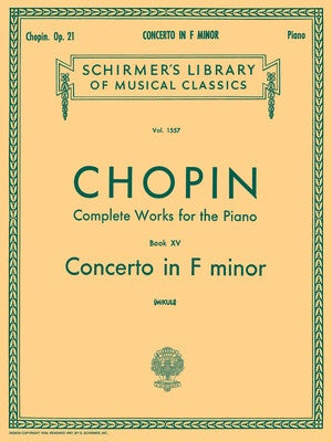 CHOPIN - CONCERTO NO 2 OP 21 FOR PIANO