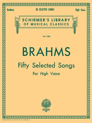 BRAHMS - 50 SELECTED SONGS HIGH VOICE