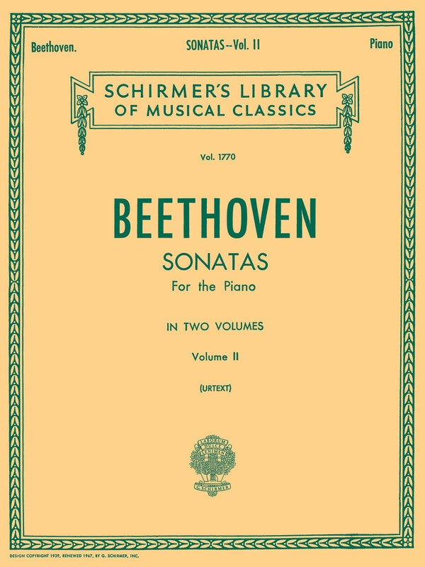 BEETHOVEN - PIANO SONATAS VOL 2 URTEXT
