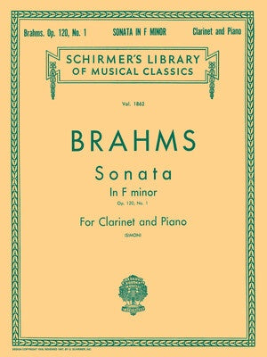 BRAHMS - SONATA F MINOR OP 120 NO 1 CLARINET/PIANO