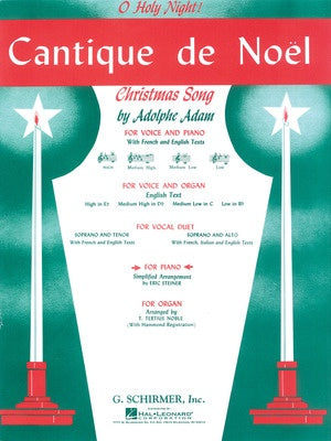 CANTIQUE DE NOEL (O HOLY NIGHT!) PIANO SOLO