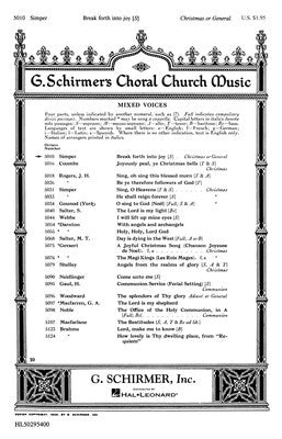 BREAK FORTH INTO JOY SATB/SOPRANO SOLO