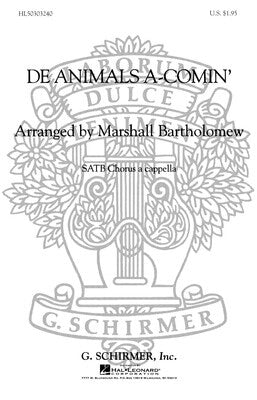 DE ANIMALS A-COMIN SATB A CAPPELLA