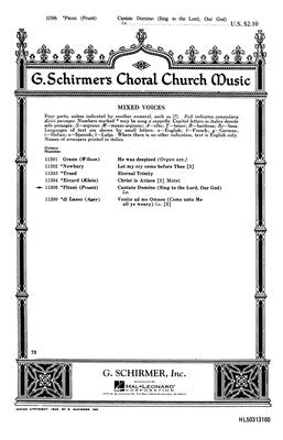 CANTATE DOMINO (SING TO THE LORD OUR GOD) SATB A CAPPELLA