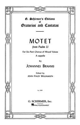 BRAHMS - MOTET OP 29 NO 2 (PSALM 51) SATBB A CAPPELLA (POD)