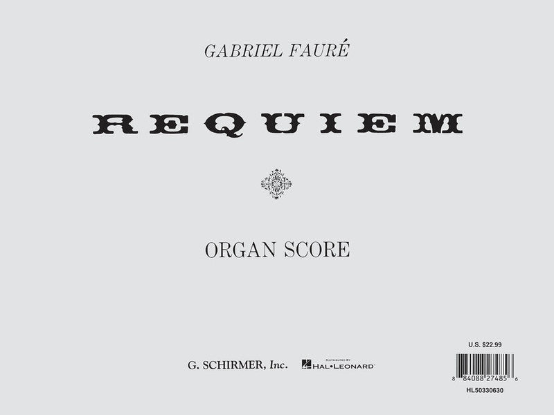 FAURE - REQUIEM ORGAN SCORE