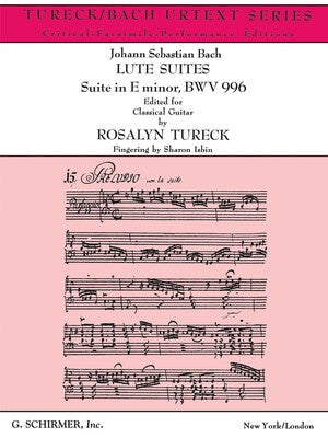 BACH - LUTE SUITE E MINOR BWV 996 GUITAR ED TURECK
