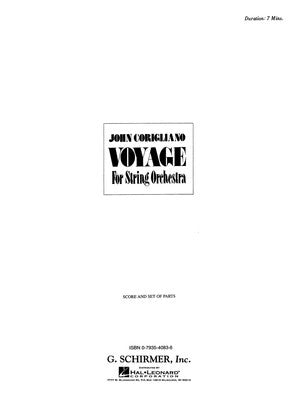 CORIGLIANO - VOYAGE STRING ORCHESTRA FULL SCORE